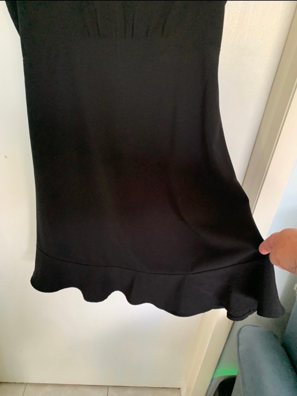 Banana Republic Black Women's dress ruffle hem